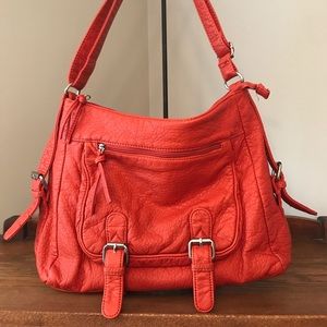 Bright orange crossbody bag